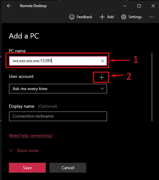 Sužinokite, kaip prisijungti prie virtualaus ar dedikuoto serverio naudojant Windows įrenginį, naudojant nuotolinio darbalaukio programą.