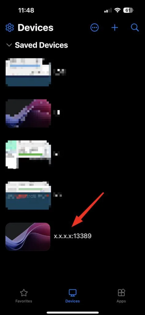 Automatiškai aktyvavus serverį, sužinokite, kaip prisijungti prie jo iš iOS naudojant 'Windows App'. Įveskite gautą IP adresą ir prisijungimo duomenis.