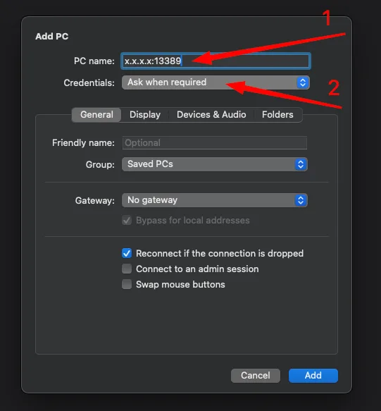 Sužinokite, kaip prisijungti prie virtualaus serverio iš MacOS įrenginio naudojant 'Windows App'.